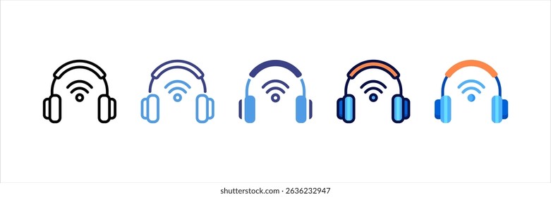 Headphones Multi Style Icon Set