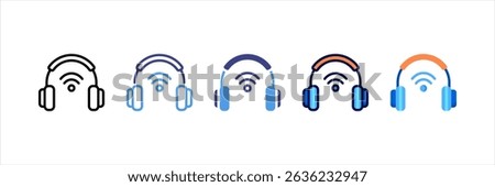 Headphones Multi Style Icon Set