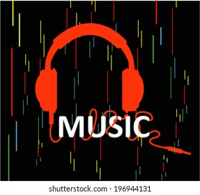 Headphones with music