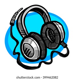 Headphones Music Accessory vector icon