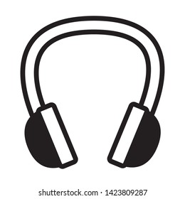 headphones music audio on white background vector illustration