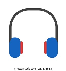 Headphones, music, computer icon vector image. Can also be used for computer and hardware. Suitable for use on web apps, mobile apps and print media.
