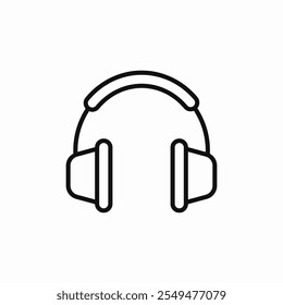 headphones music icon sign vector