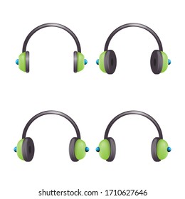 Headphones music listen icon cartoon vector illustration
