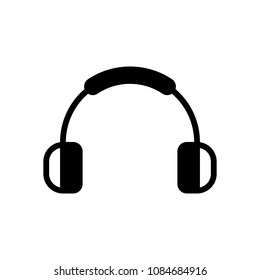 Headphones and music. Mute volume. Simple icon