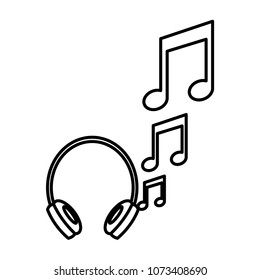 headphones music notes audio image