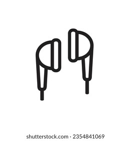 Headphones Music vector icon black