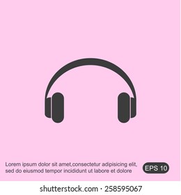 Headphones. Musical accessory