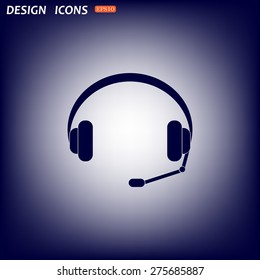 Headphones. Musical accessory. icon. vector design