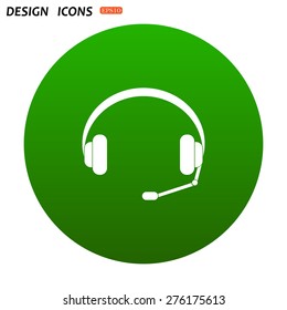 Headphones. Musical accessory. icon. vector design