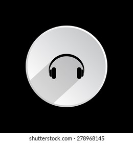 Headphones. Musical accessory. icon. vector design