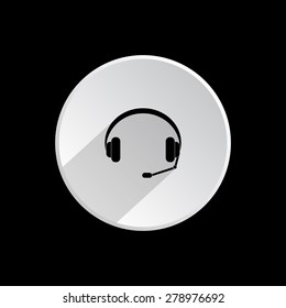 Headphones. Musical accessory. icon. vector design