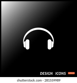 Headphones. Musical accessory. icon. vector design