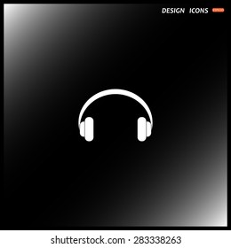 Headphones. Musical accessory. icon. vector design