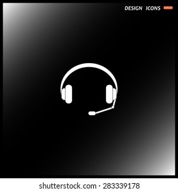 Headphones. Musical accessory. icon. vector design