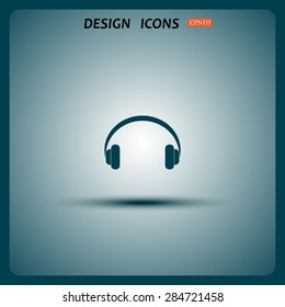 Headphones. Musical accessory. icon. vector design