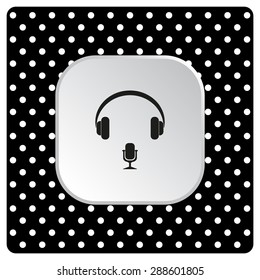 Headphones. Musical accessory. icon. vector design