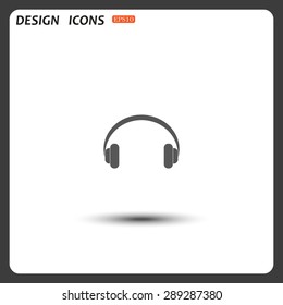 Headphones. Musical accessory. icon. vector design