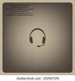 Headphones. Musical accessory. icon. vector design