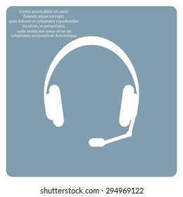 Headphones. Musical accessory. icon. vector design