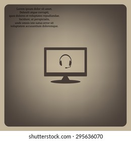 Headphones. Musical accessory. icon. vector design