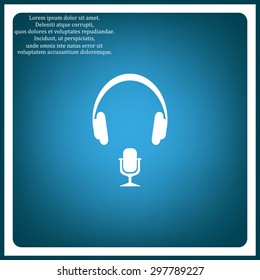 Headphones. Musical accessory. icon. vector design