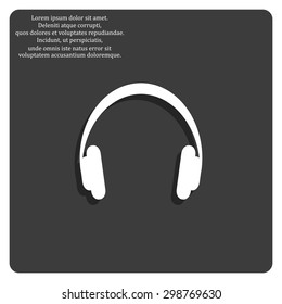 Headphones. Musical accessory. icon. vector design
