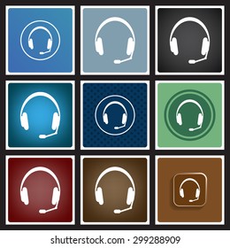 Headphones. Musical accessory. icon. vector design