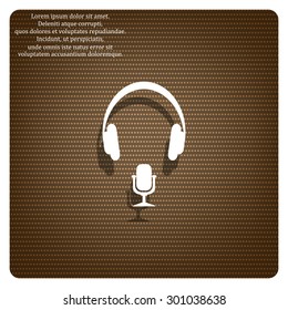 Headphones. Musical accessory. icon. vector design
