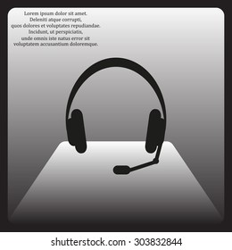 Headphones. Musical accessory. icon. vector design