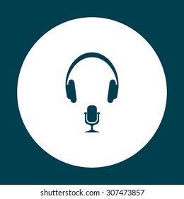 Headphones. Musical accessory. icon. vector design