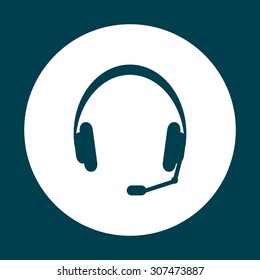 Headphones. Musical accessory. icon. vector design