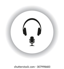 Headphones. Musical accessory. icon. vector design