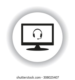 Headphones. Musical accessory. icon. vector design