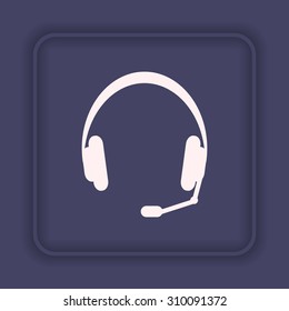 Headphones. Musical accessory. icon. vector design