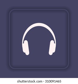 Headphones. Musical accessory. icon. vector design