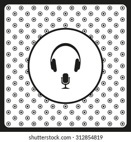 Headphones. Musical accessory. icon. vector design