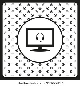 Headphones. Musical accessory. icon. vector design