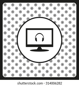 Headphones. Musical accessory. icon. vector design