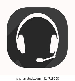 Headphones. Musical accessory. icon. vector design