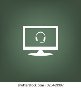 Headphones. Musical accessory. icon. vector design