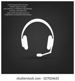 Headphones. Musical accessory. icon. vector design