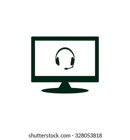 Headphones. Musical accessory. icon. vector design
