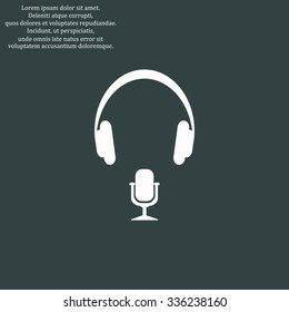 Headphones. Musical accessory. icon. vector design