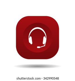 Headphones. Musical accessory. icon. vector design