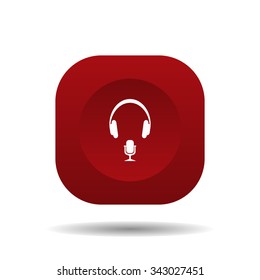 Headphones. Musical accessory. icon. vector design