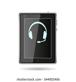 Headphones. Musical accessory. icon. vector design