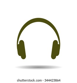 Headphones. Musical accessory. icon. vector design