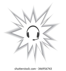 Headphones. Musical accessory. icon. vector design