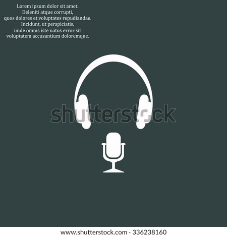 Headphones. Musical accessory. icon. vector design